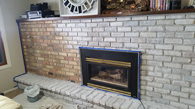 Whitewashing A Brick Fireplace - Leah And Joe: Home Diy Projects & Crafts